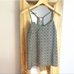 J. Crew Blue Yellow Novelty Racerback Tank Top 4